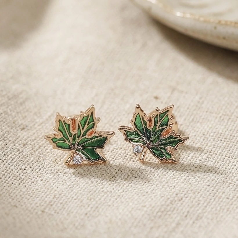 The Emerald Maple Studs