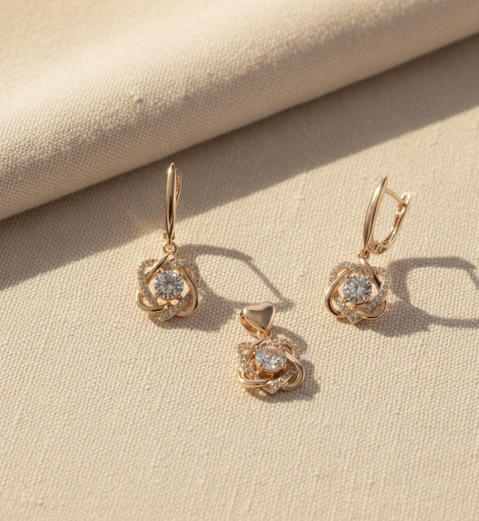 Aurelia Blossom Pendant Set