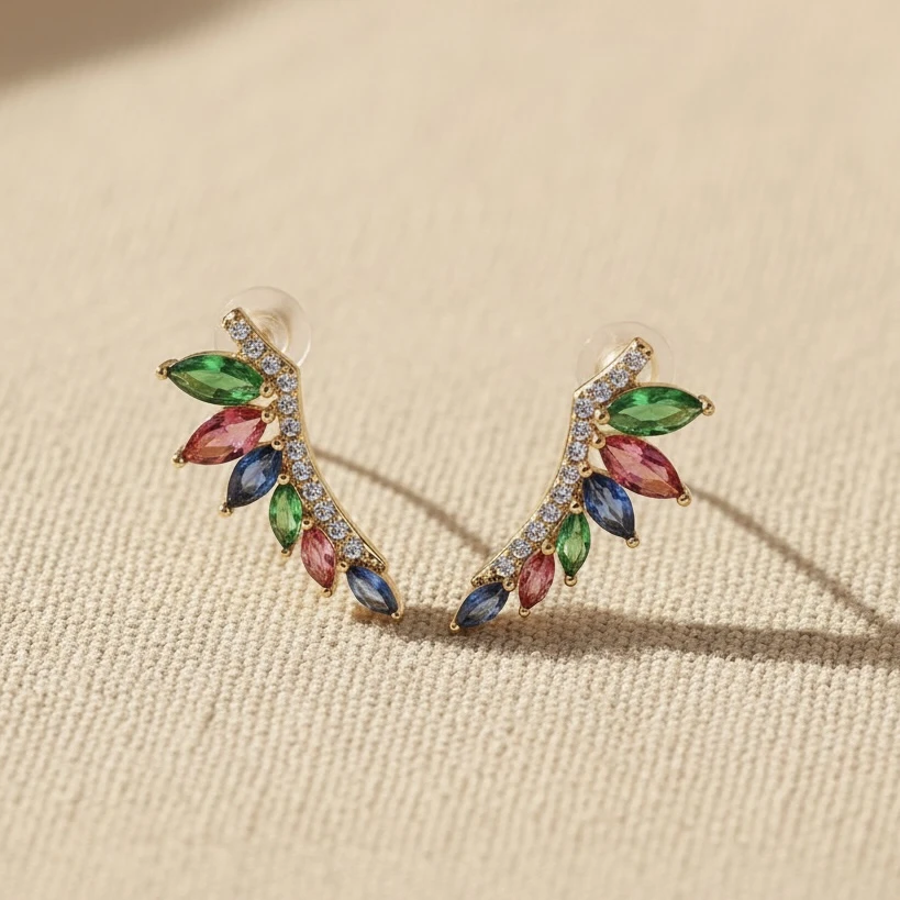 Multicolor ear climber