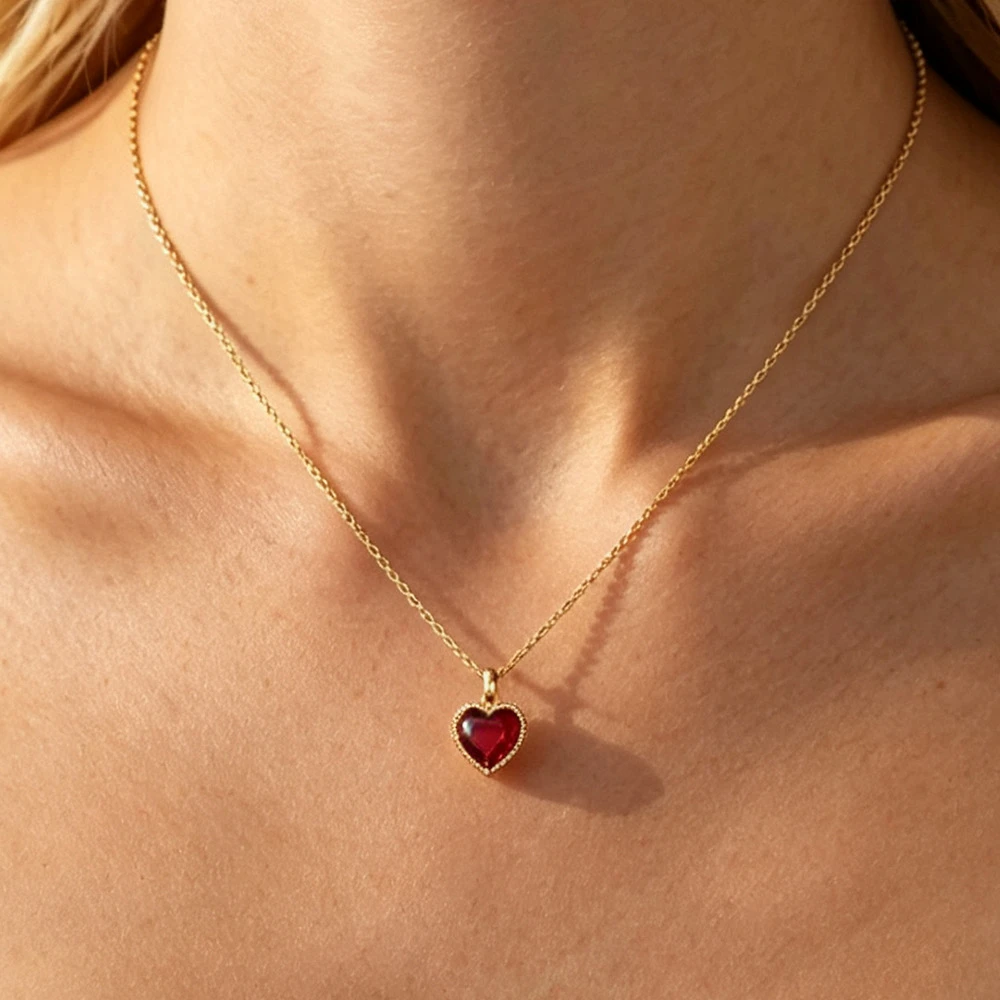 Royal Ruby Heart Necklace