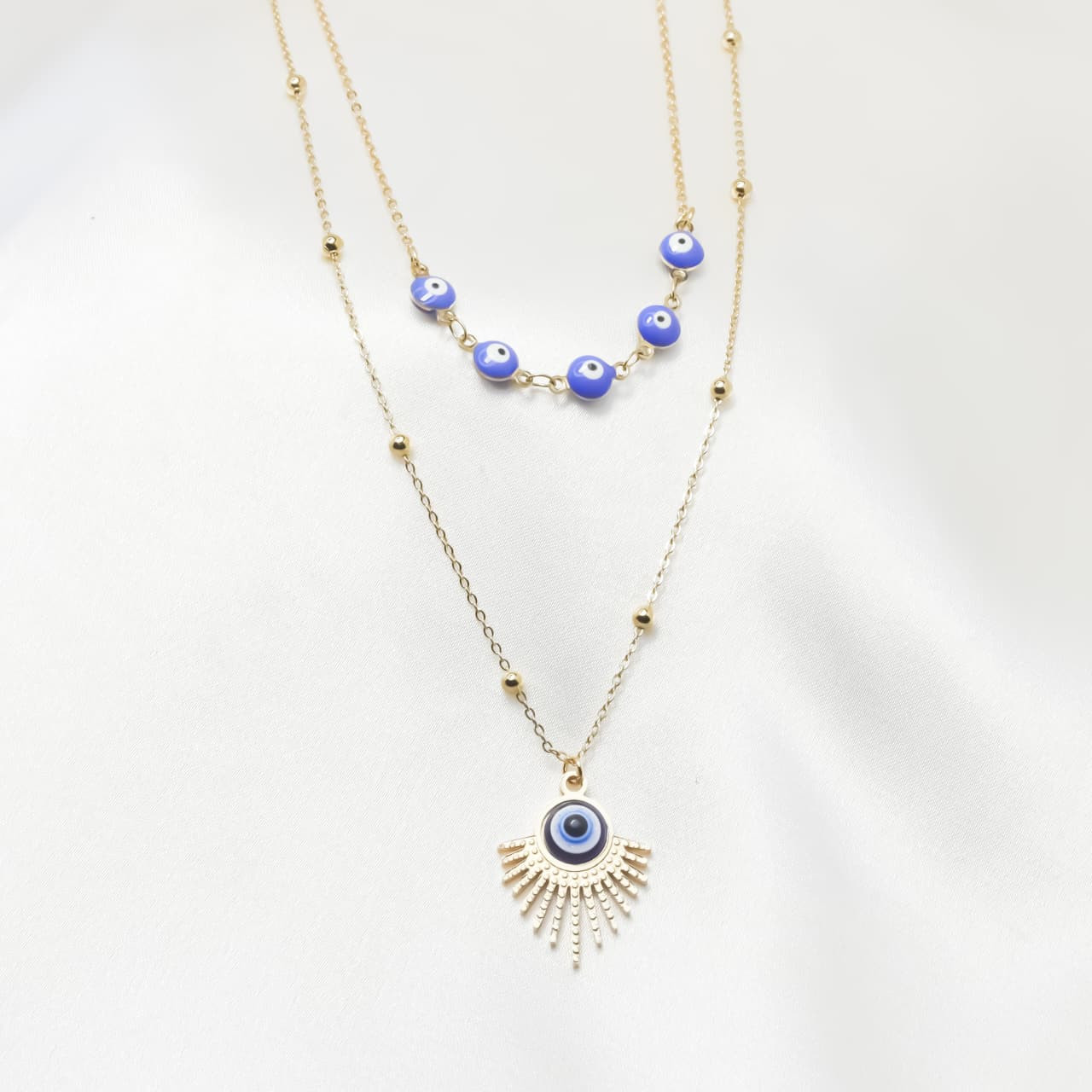 Celestial Evil Eye Duo Necklace