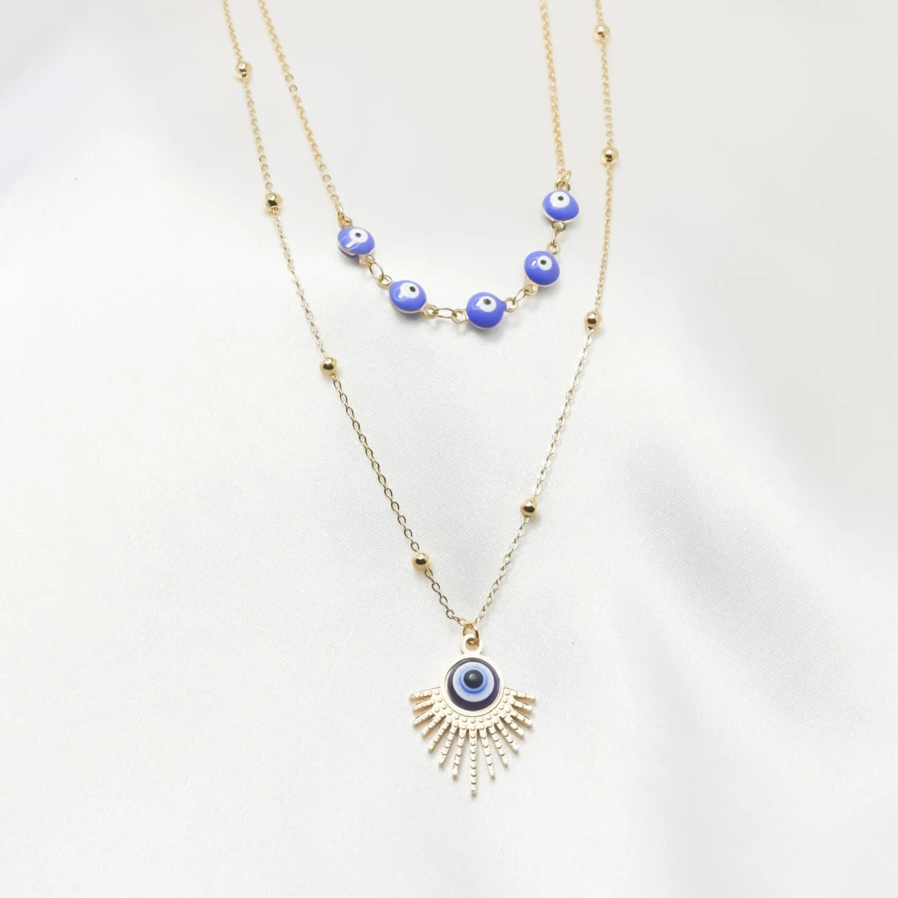Celestial Evil Eye Duo Necklace