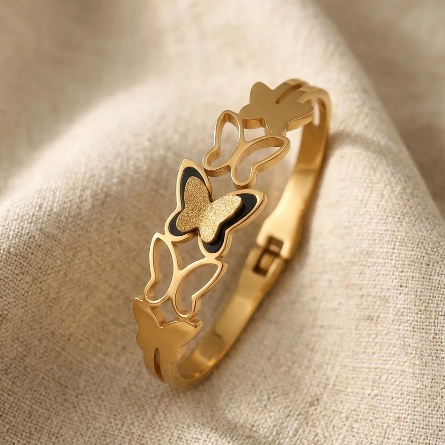 The Butterfly Garden Hinged Bangle