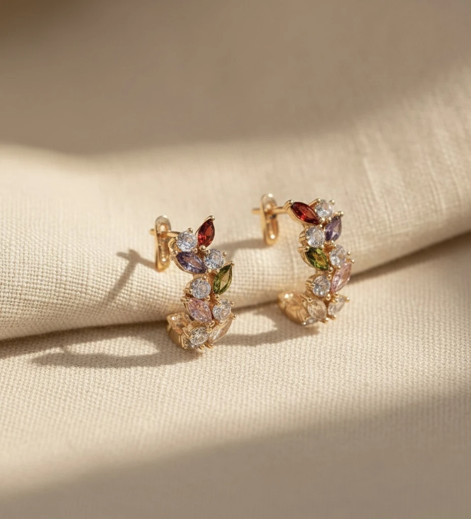 Celestia Multicolor Hoops Earings