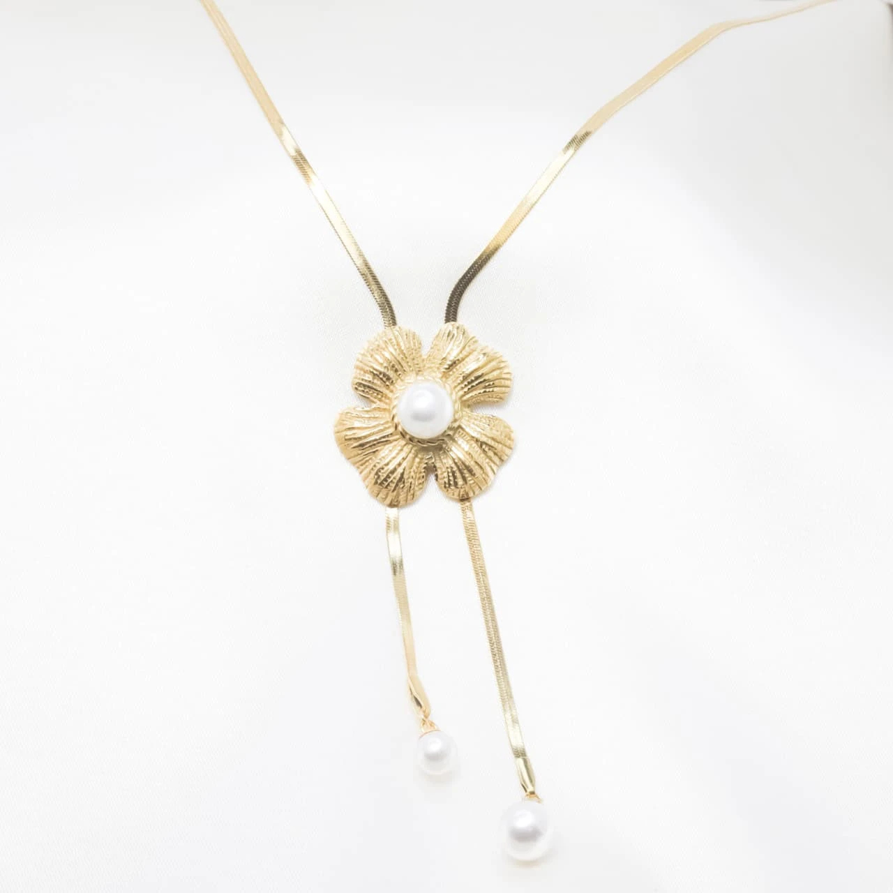 The Pearl Blossom Bolo Necklace