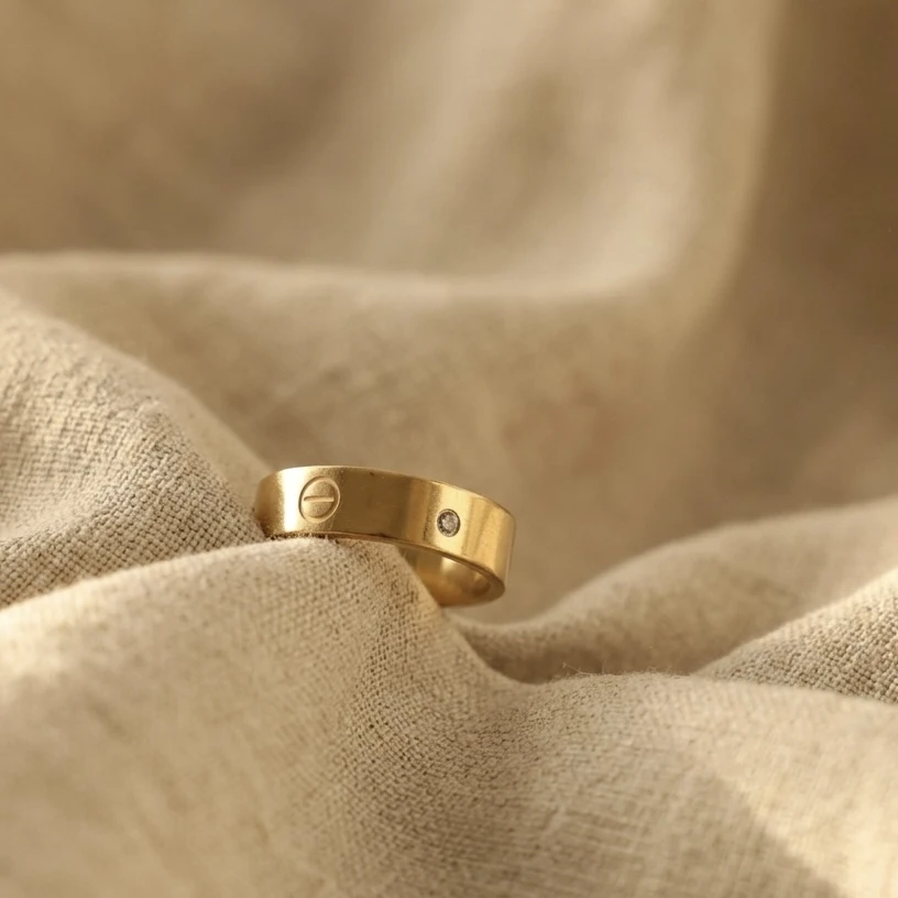 The Titanium Greek Band Ring