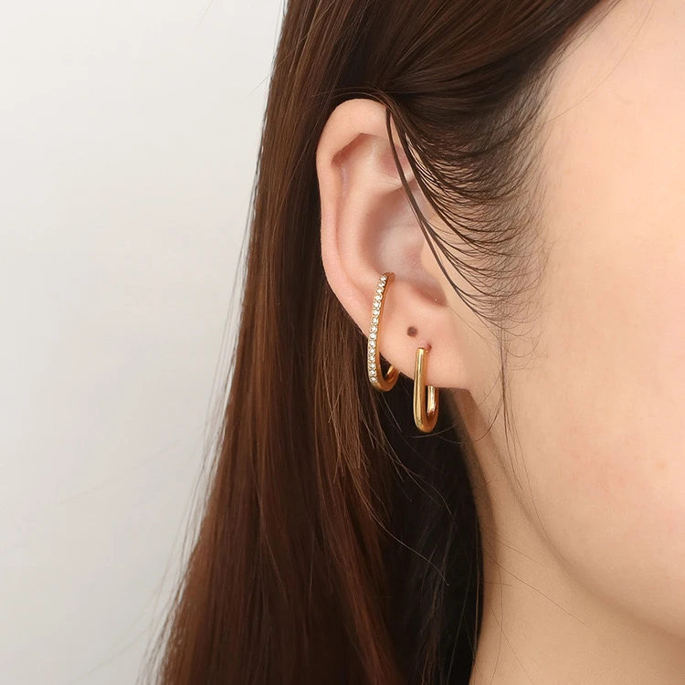 Double Orbit Ear Cuff Studs