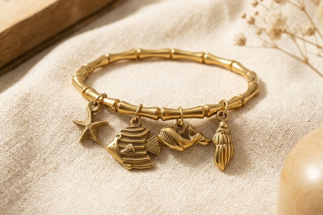 The Azure Bamboo Bangle