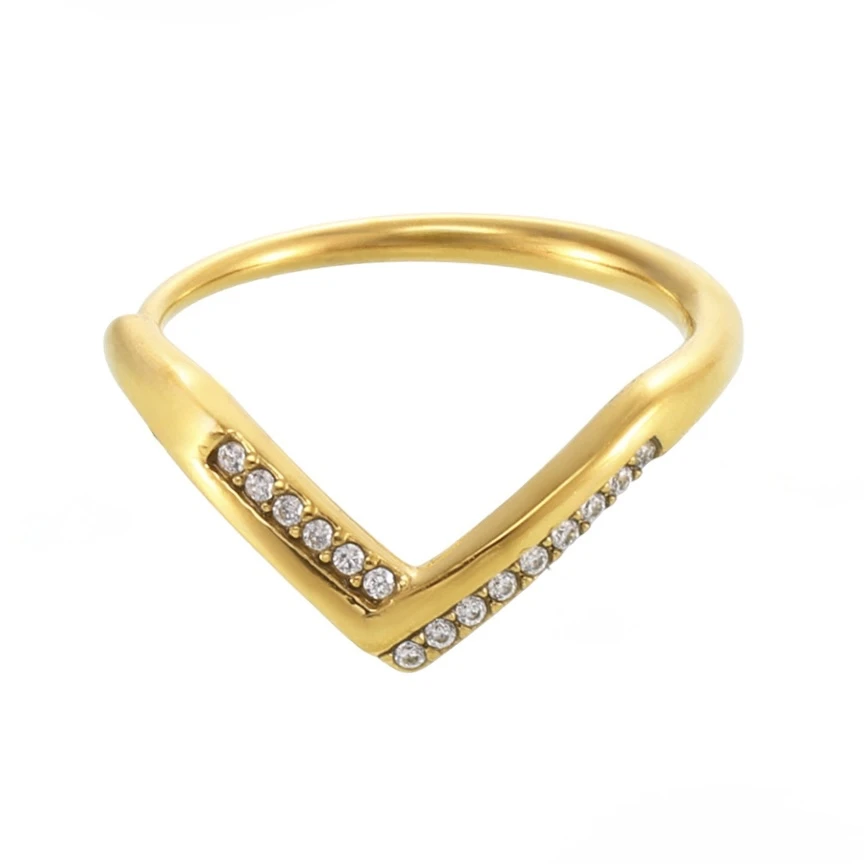 Chevron Ring White