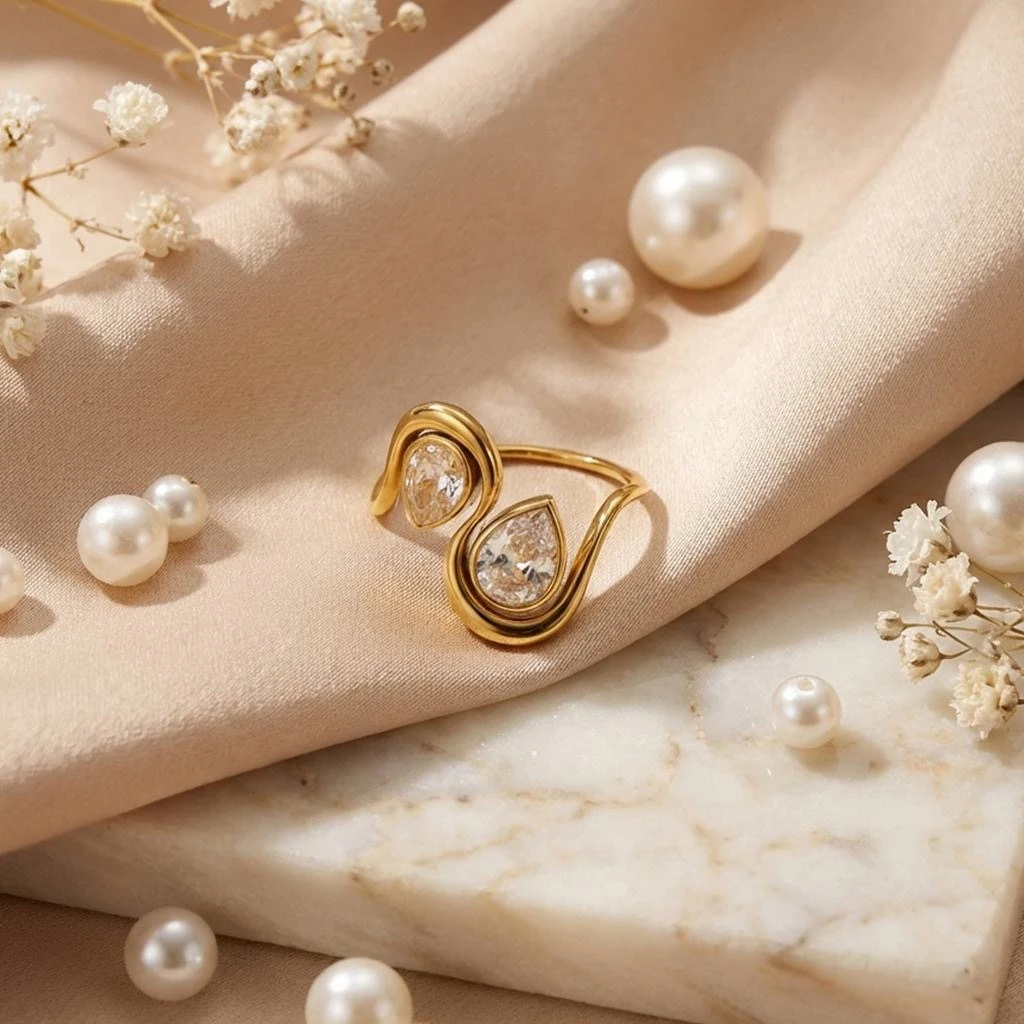 The Serenade Dual Pear Ring