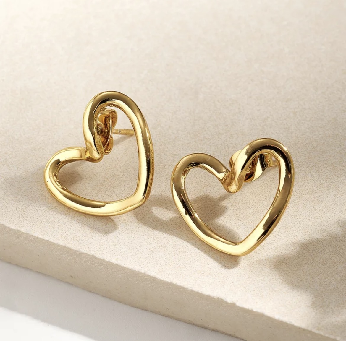 Heart Shaped Stud Earrings
