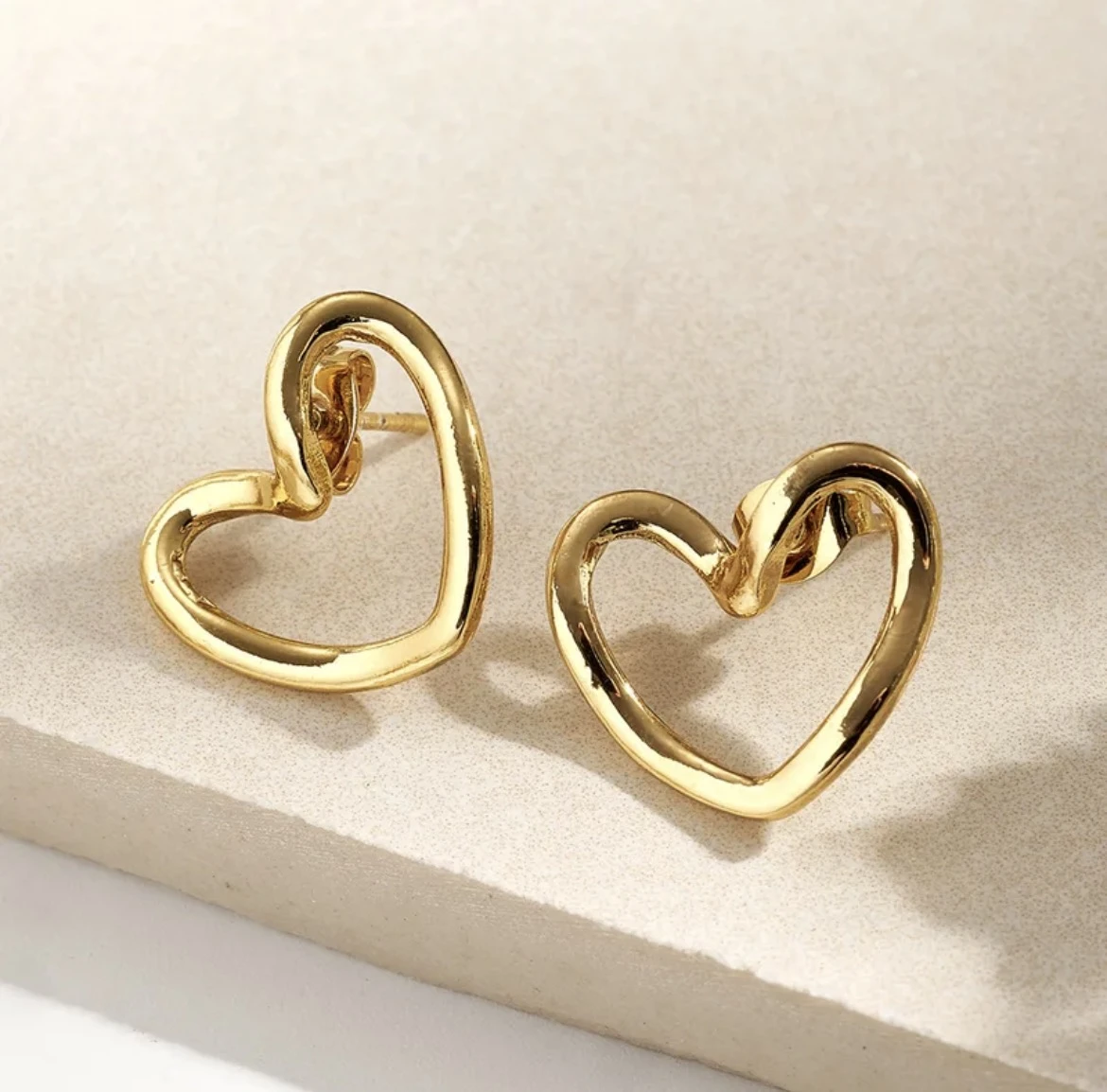 Heart Shaped Stud Earrings