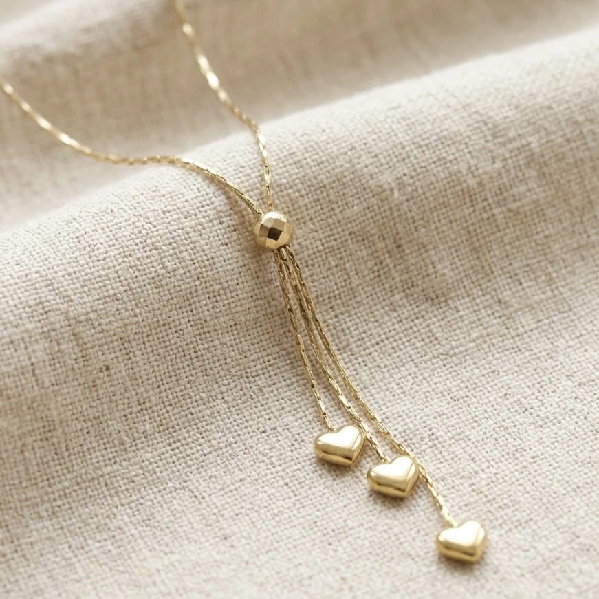 Gilded Bead Harmony HeartNecklace