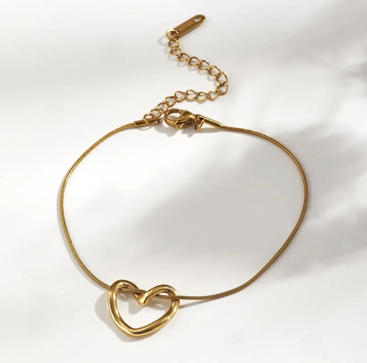 Open Heart Outline Bracelet