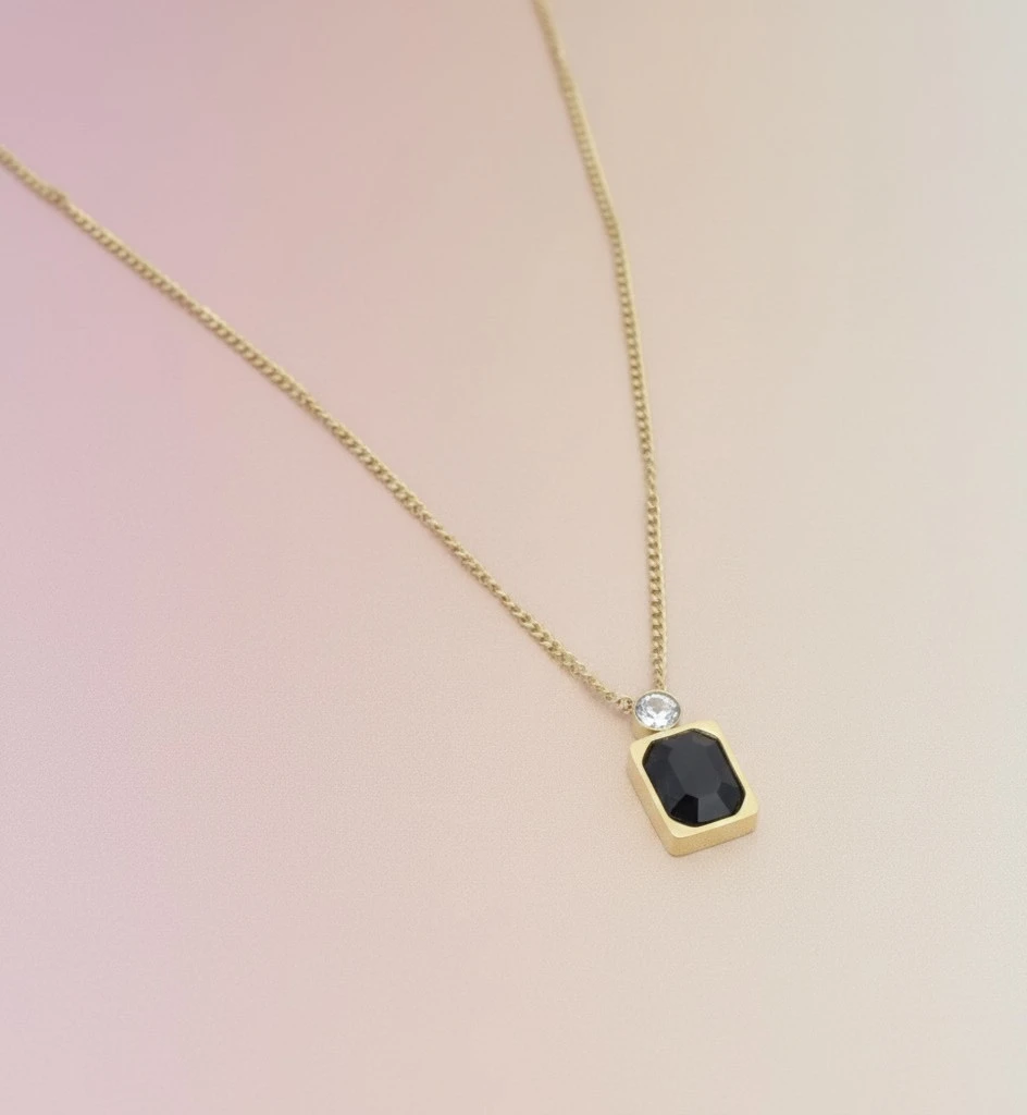 Midnight Solitaire Necklace