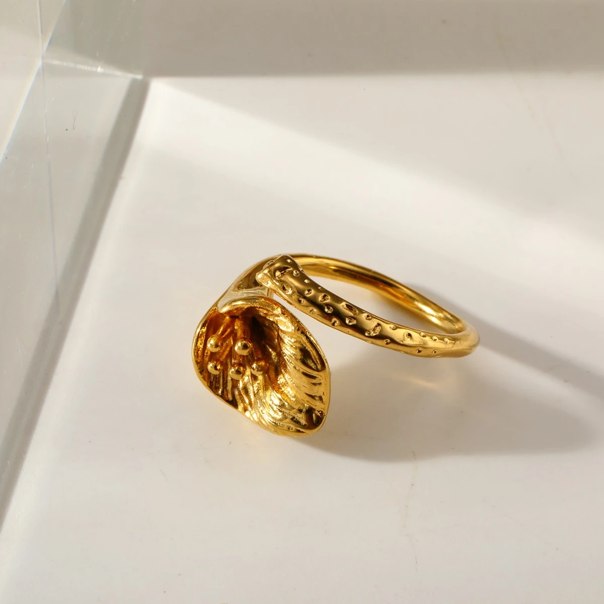 The Gilded Petal Ring