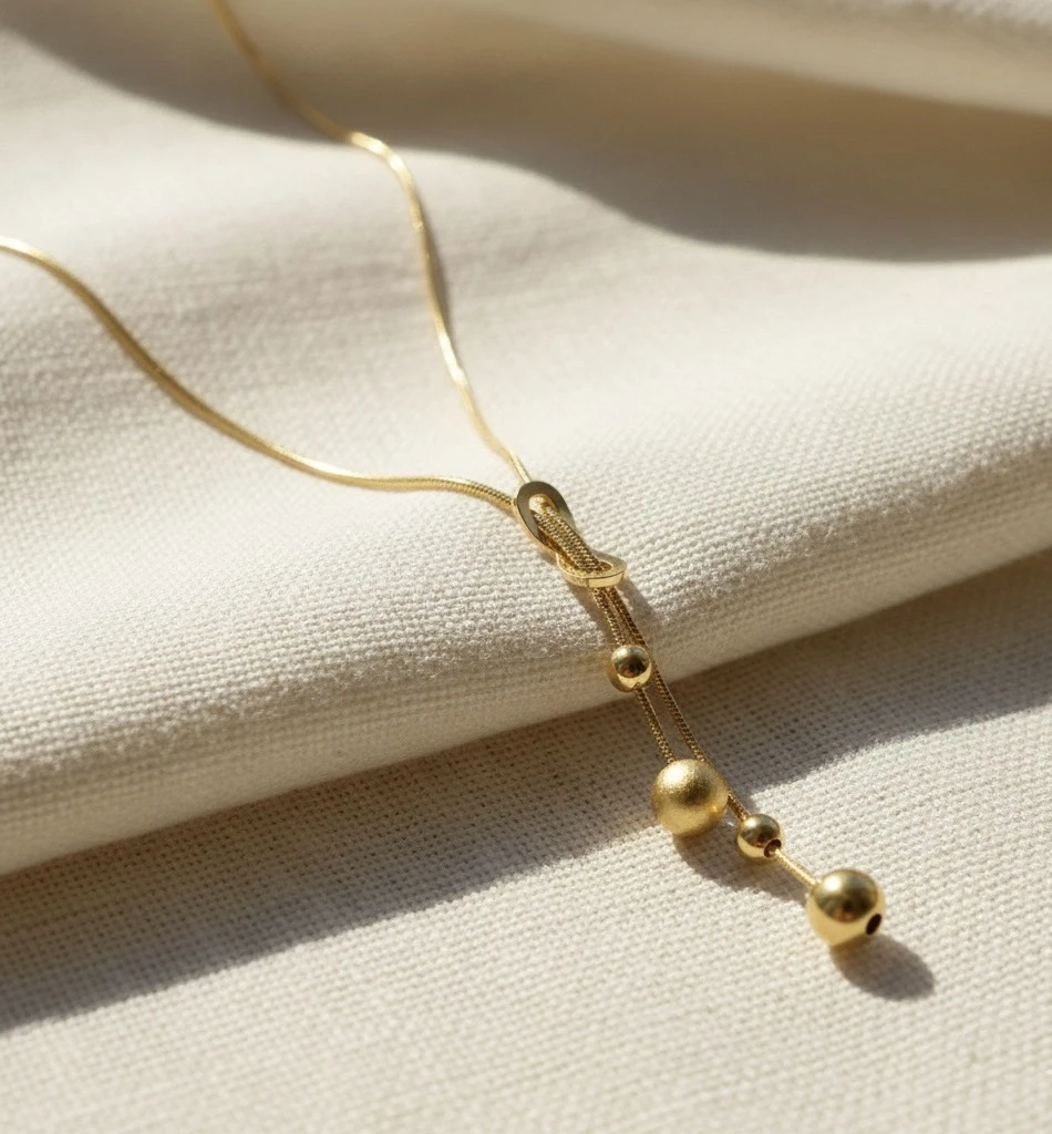 Infinity Drop Y Necklace