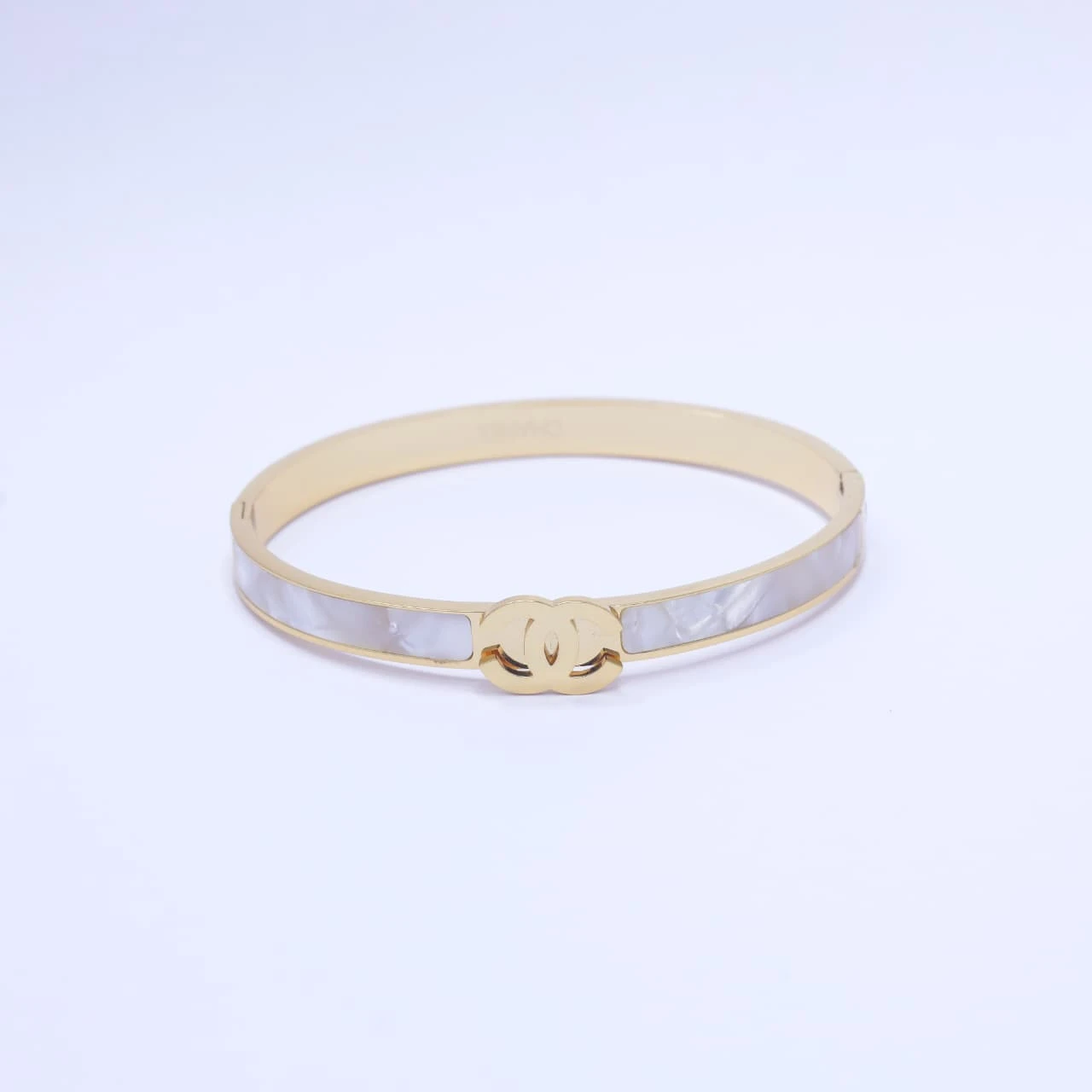 The Mother of Pearl Monogram Bangle