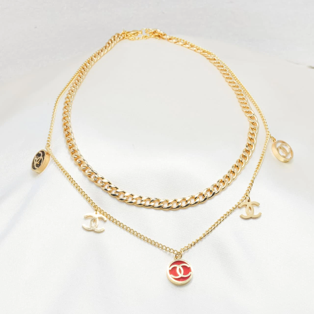 The Parisian Double-Link Charm Necklace