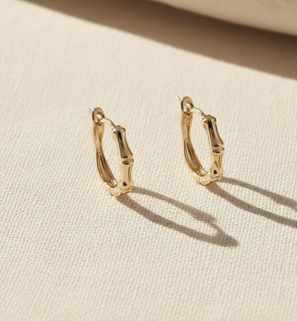 The Gilded Bamboo Hoops
