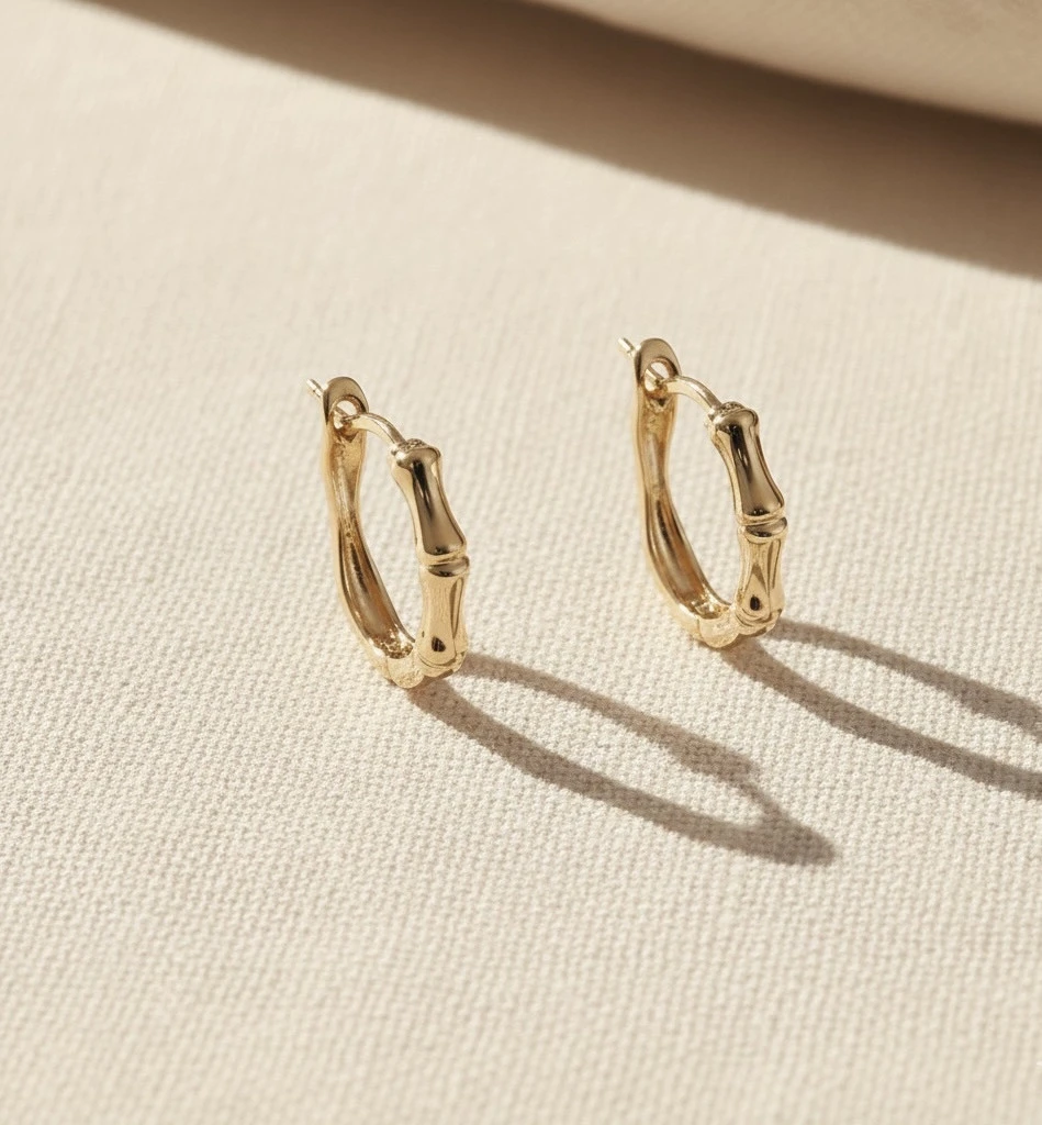The Gilded Bamboo Hoops