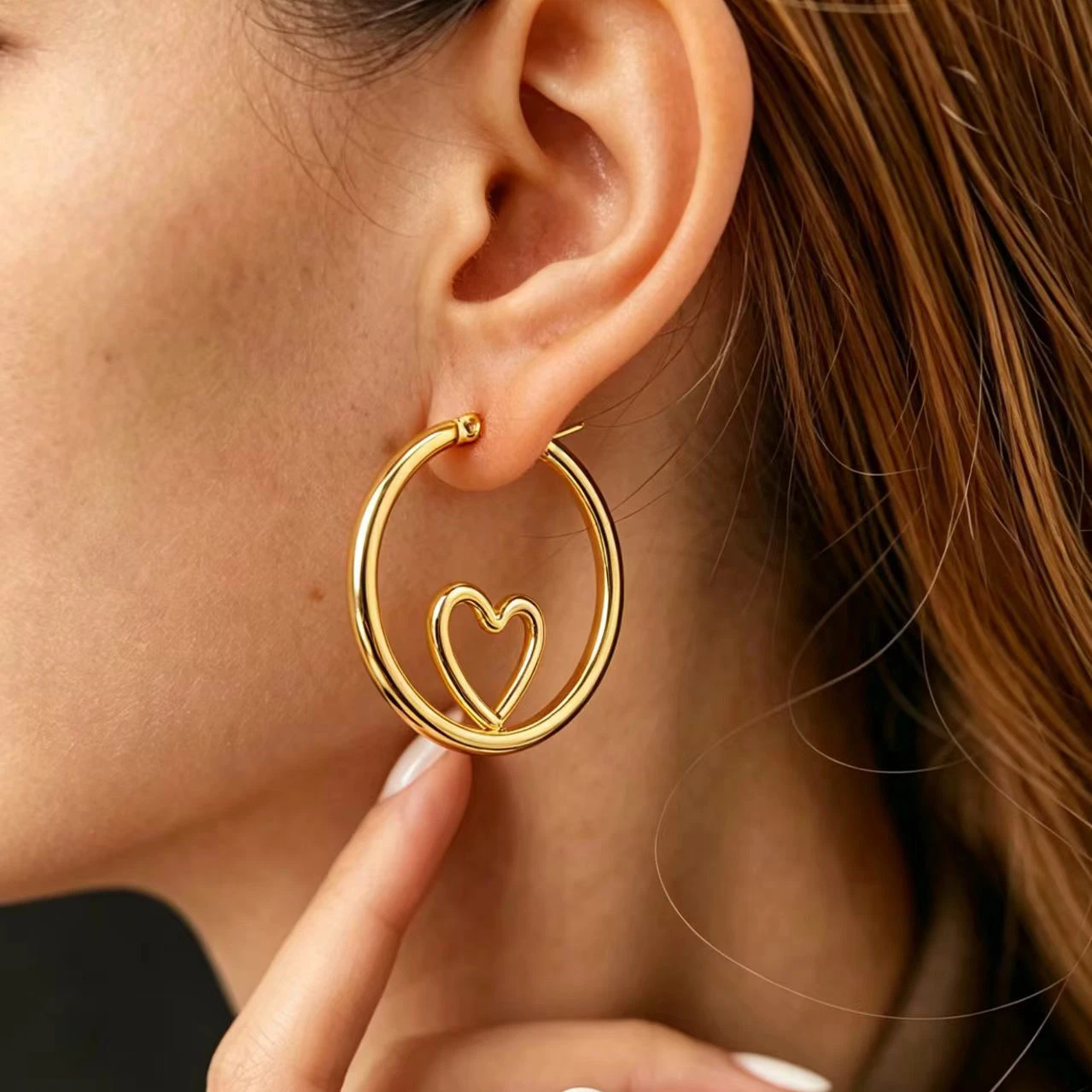 Love Lock Hoop Earrings