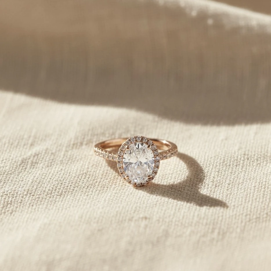 Majestic Oval Solitaire Ring