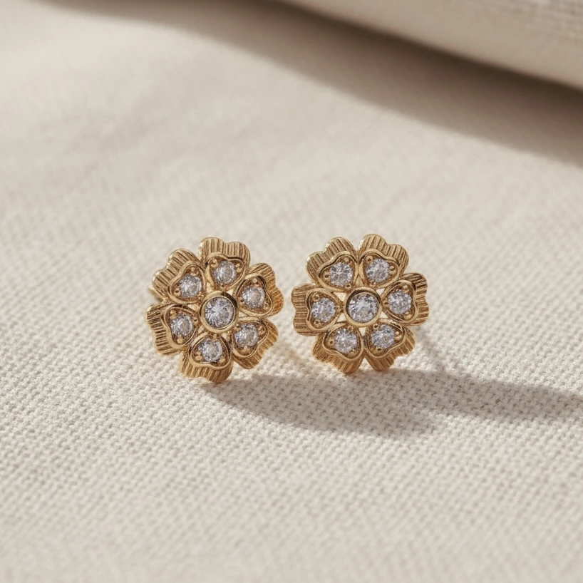 The Petal Bloom Studs Earrings